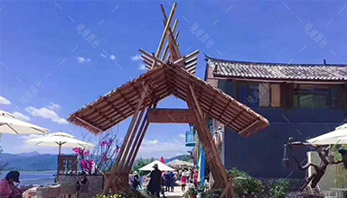 云南丽江市：云端彼岸竹结构 竹景观